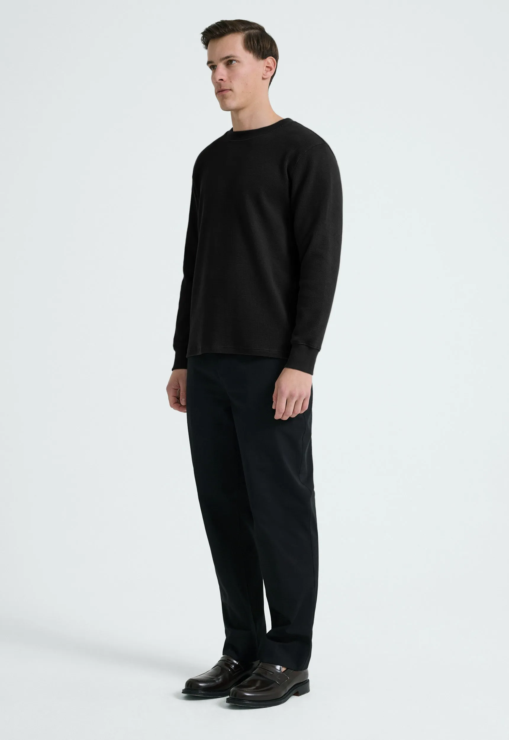 Quad Cotton LS Tee - Black