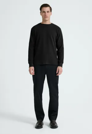 Quad Cotton LS Tee - Black