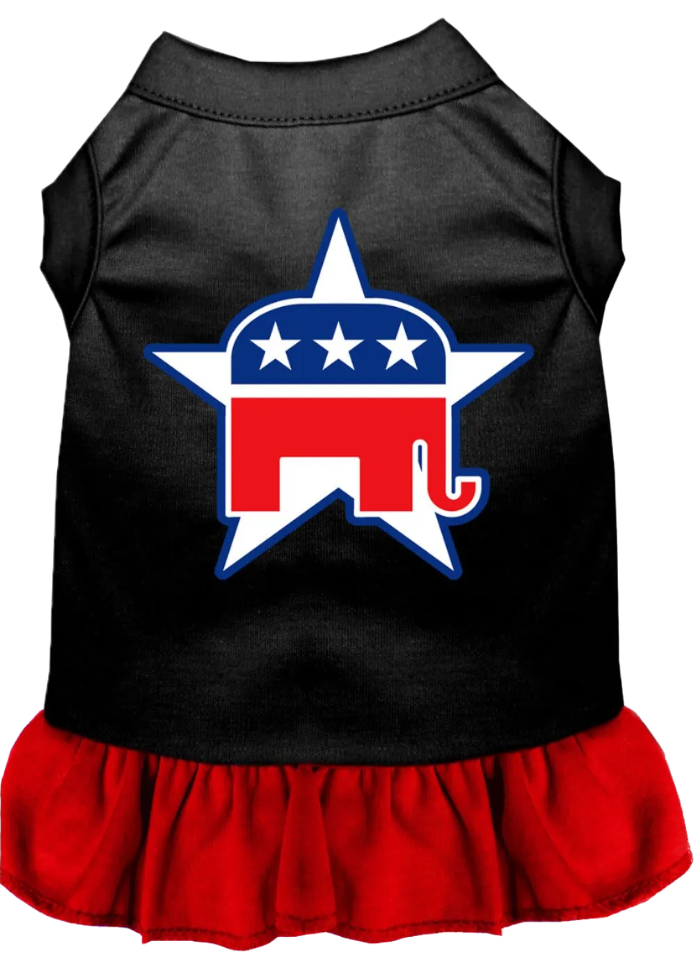 Republican-Themed Screen Printed Dress for Dogs & Cats - Comfortable Pet Apparel