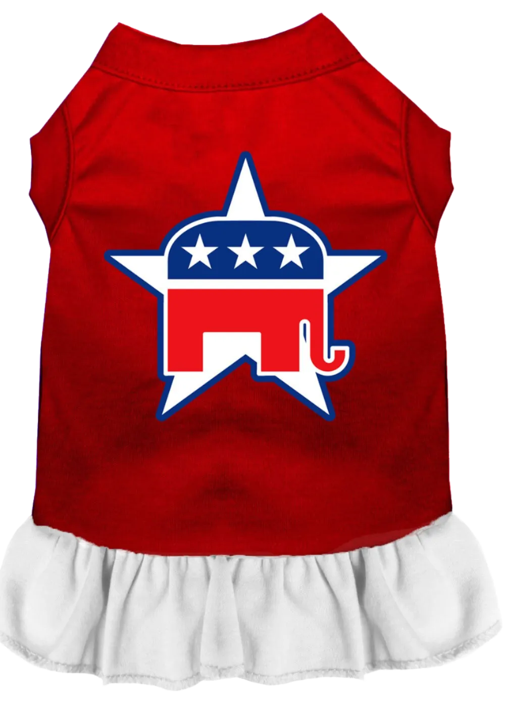 Republican-Themed Screen Printed Dress for Dogs & Cats - Comfortable Pet Apparel