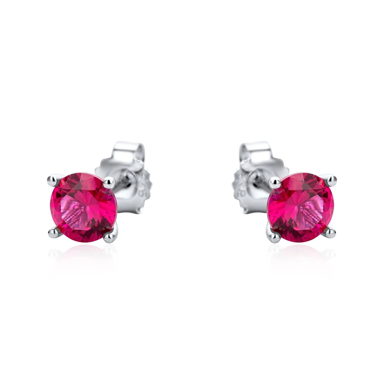 Round Multicolour Stud Set Sterling Silver