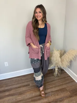 Rowan Chunky Cardigan | Mauve