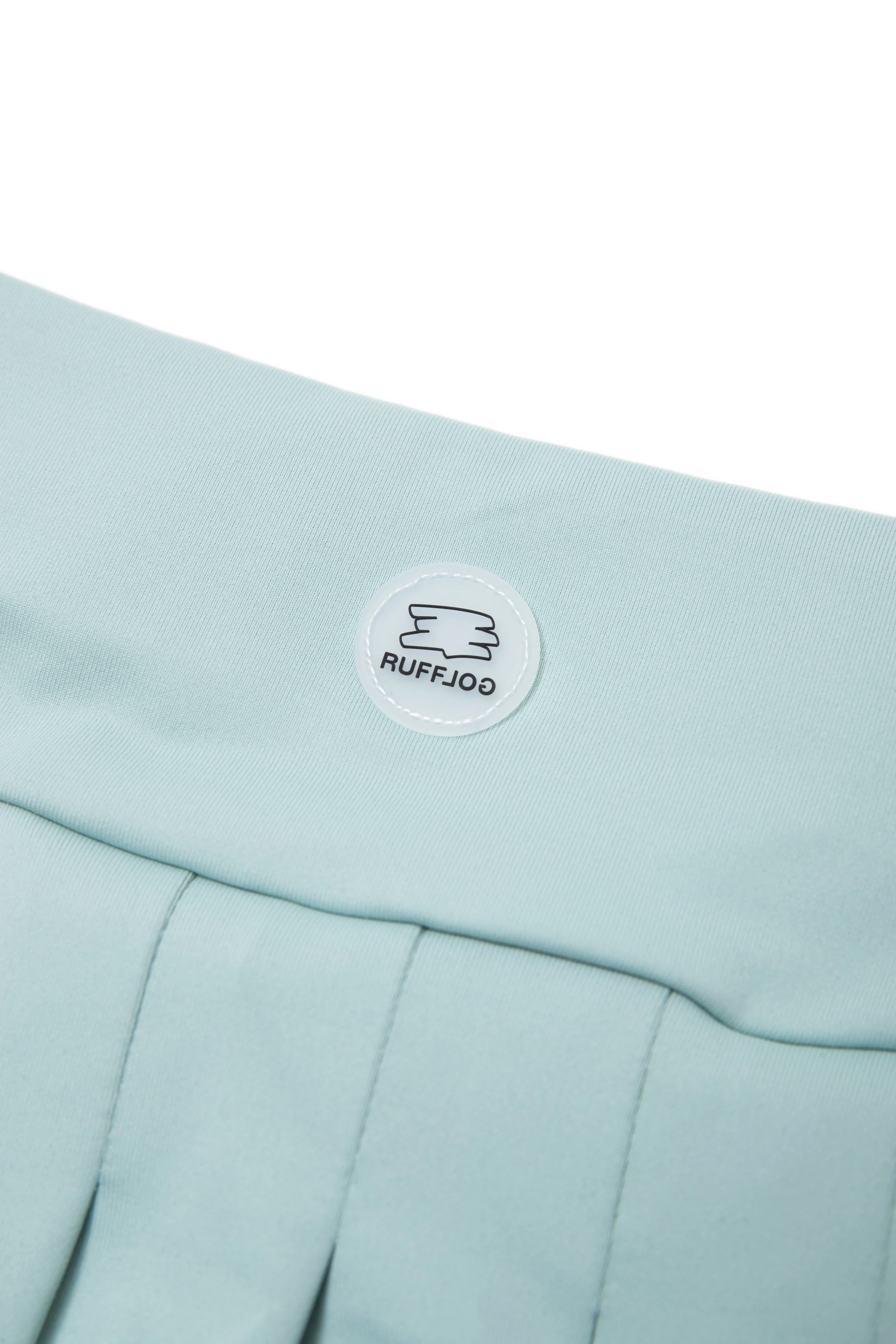 RUFFLOG CURSIVE LOGO SKIRT LIGHT GREEN