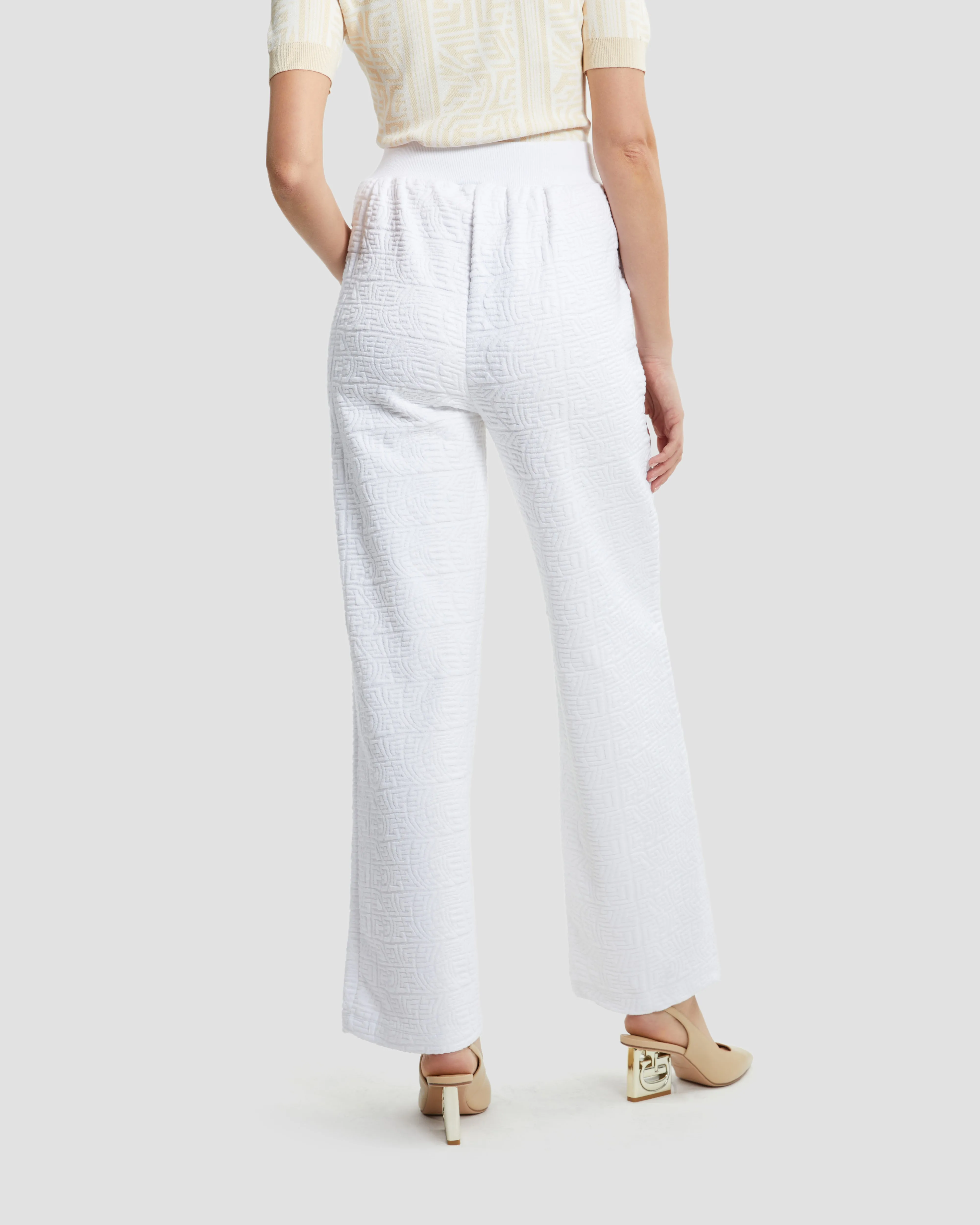 Textured Wide Leg Pants