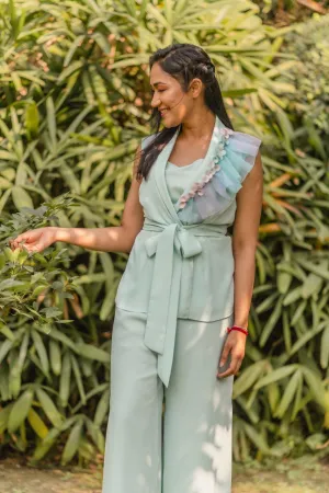 Tiffany shirt with embroidered frill