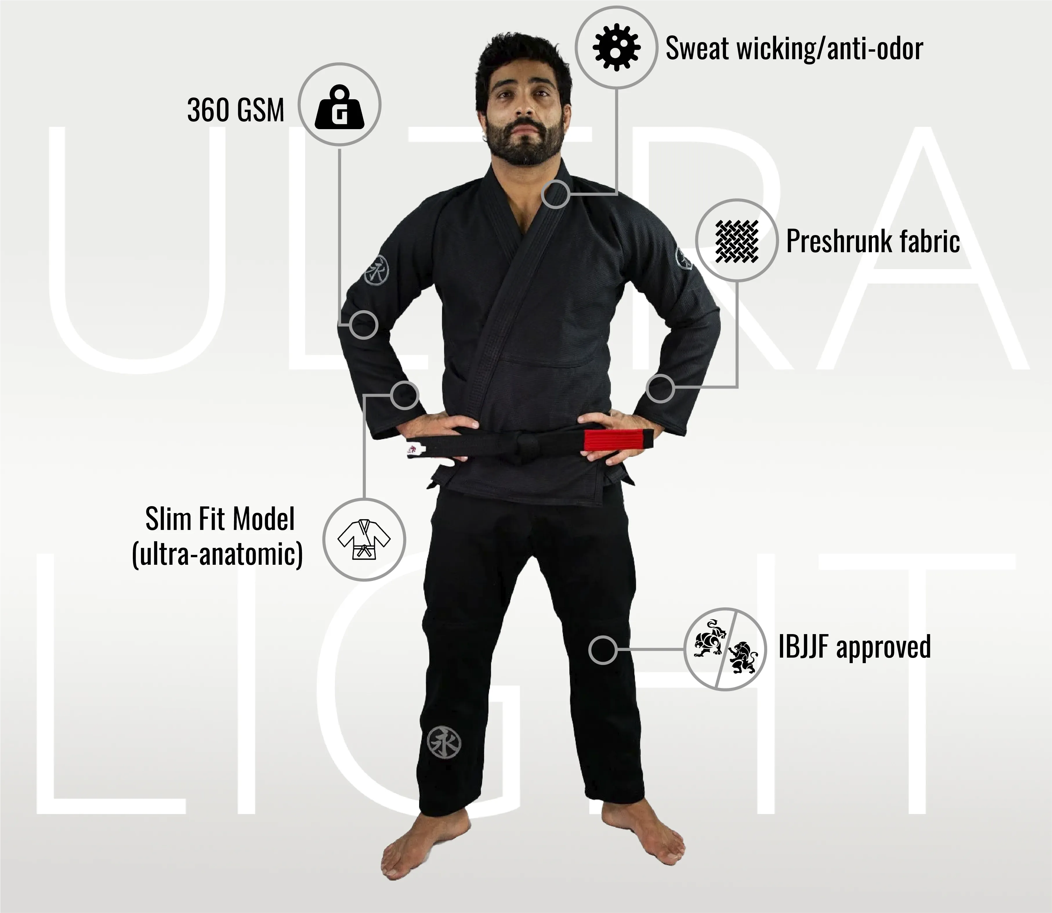 Ultra Light Kimono (Gi) - Black
