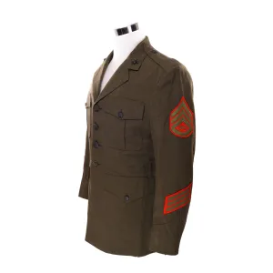 VINTAGE USMC US MARINE CORPORATION SERVICE DRESS UNIFORM COAT 1977 SIZE 42L