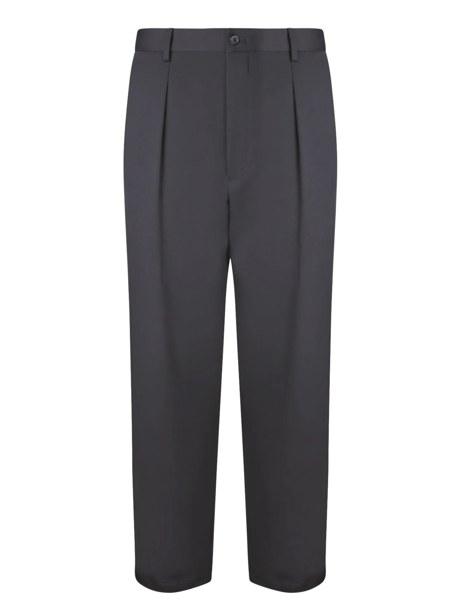 Virgin Wool Trousers in Black