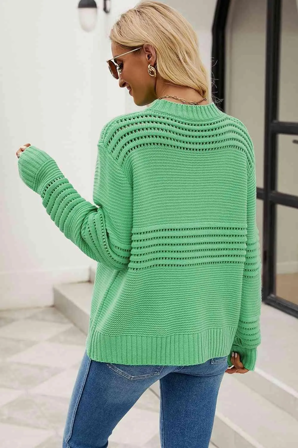 Warm In Style Mock Neck Pullover Sweater