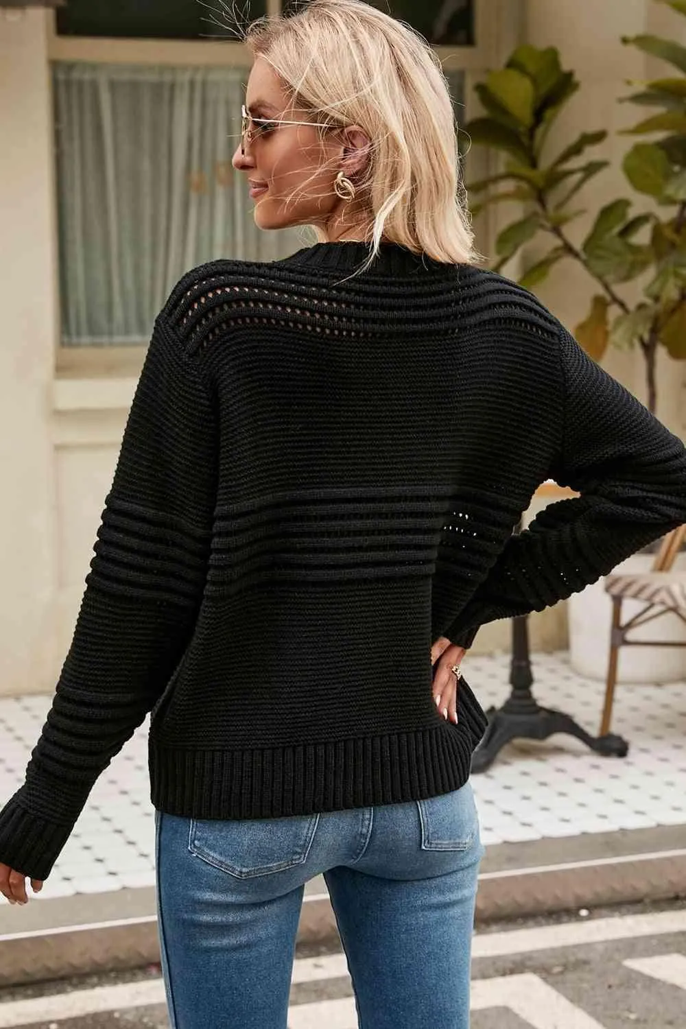 Warm In Style Mock Neck Pullover Sweater