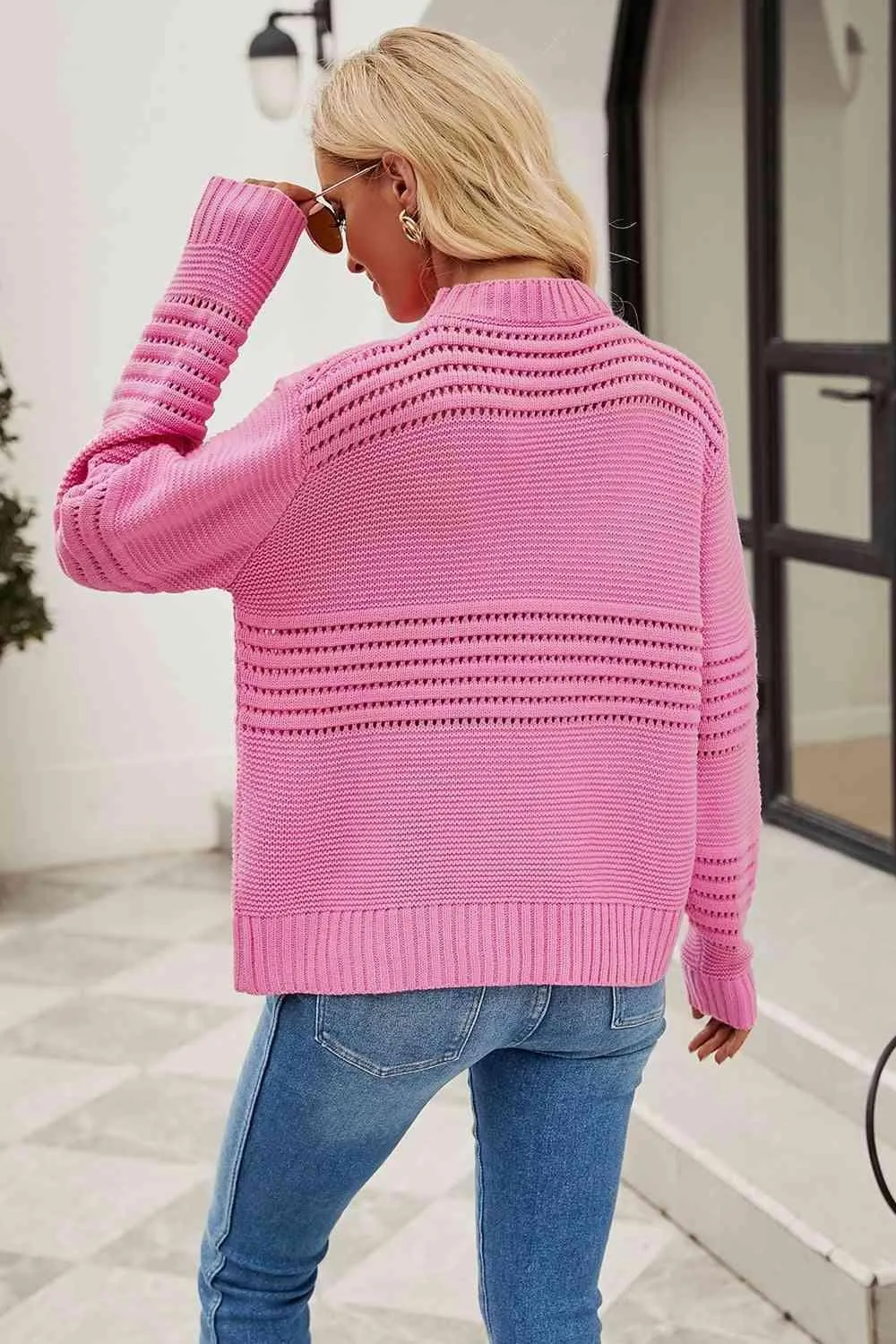 Warm In Style Mock Neck Pullover Sweater
