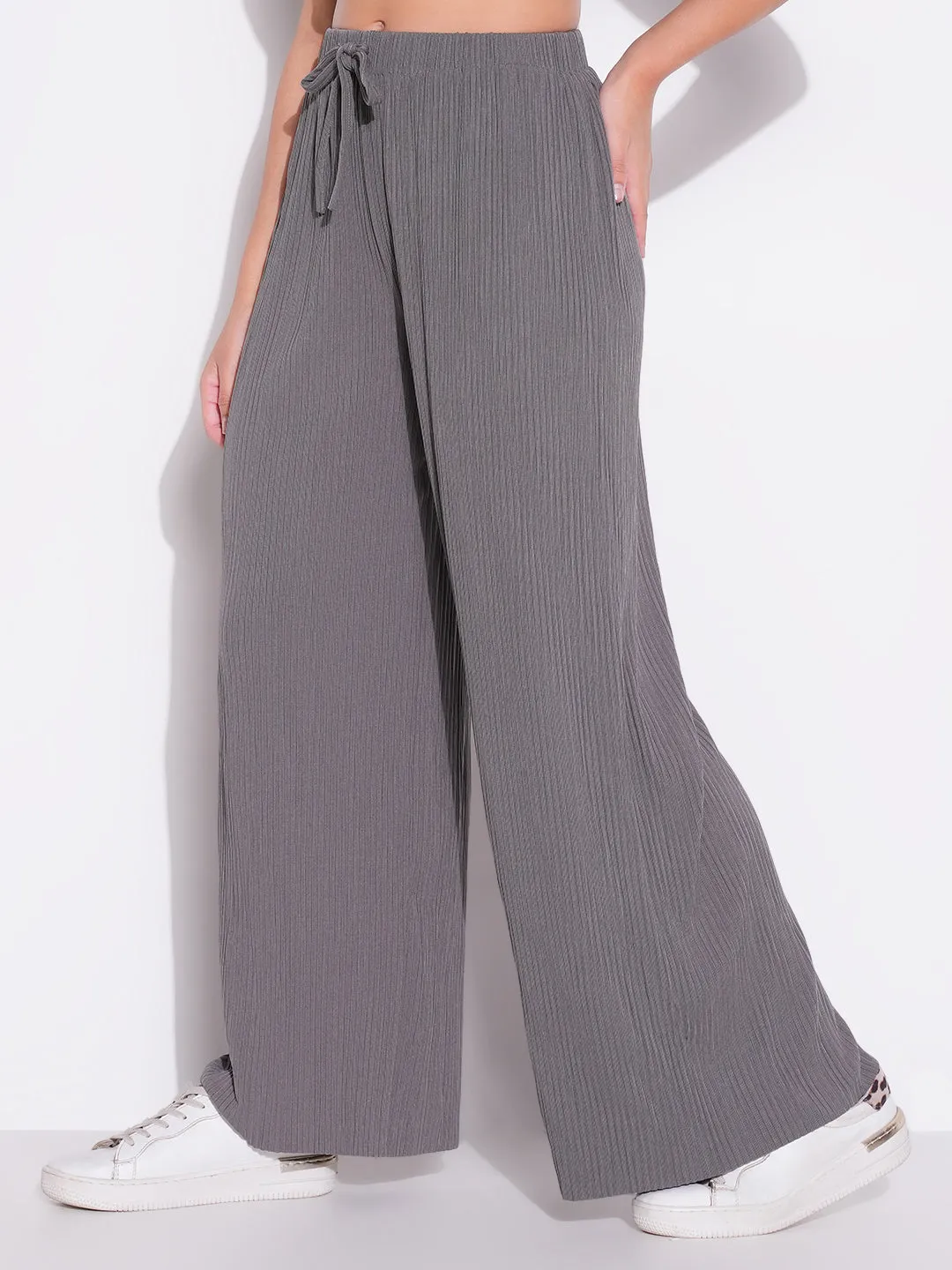 Women Grey Regular Fit Regular Fit Comfort Trousers