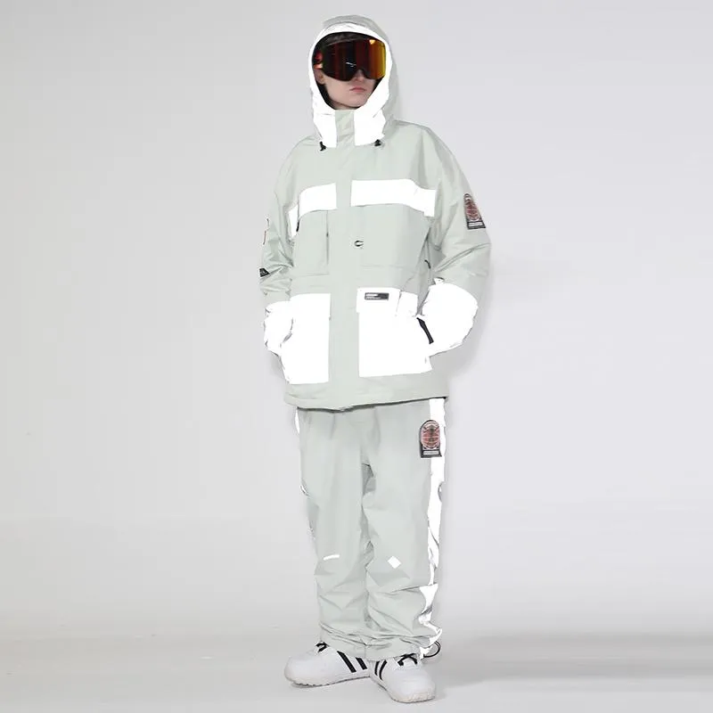 Womens Unisex Gsou Snow Venture Neon Glimmer Snow Jacket & Pants Set